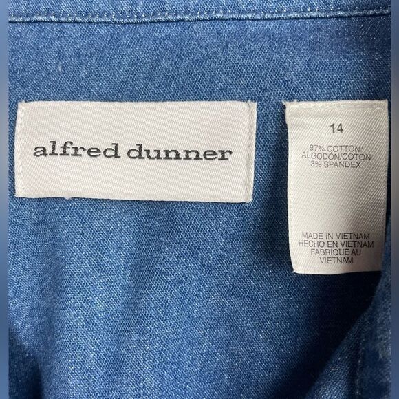 EUC Alfred Dunner Womens Denim Style Jacket Size 14 - Picture 6 of 6
